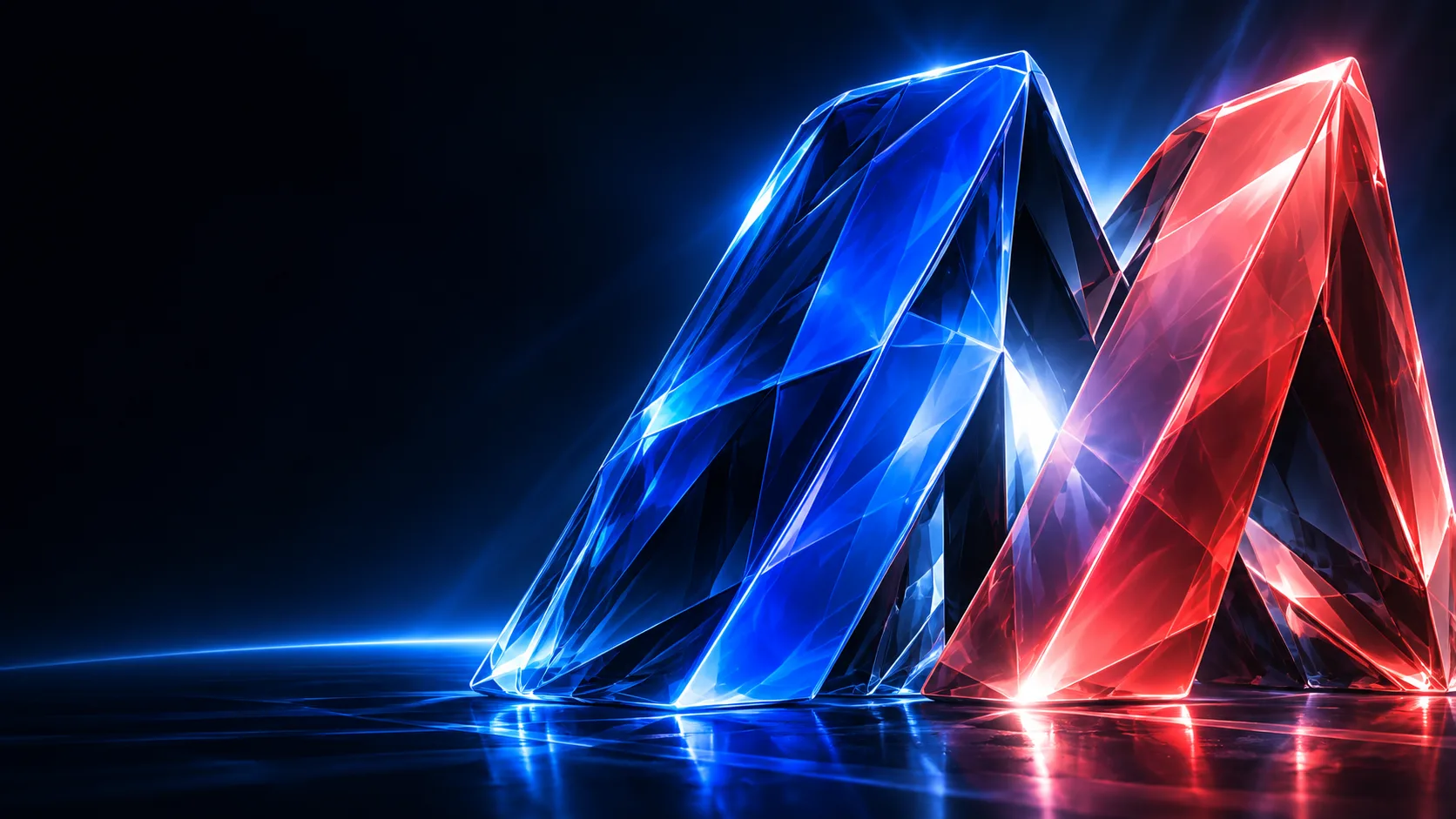 Markexta crystalline cobalt and coral sculpture